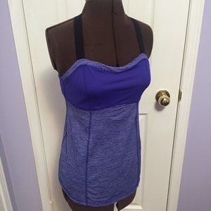 Lululemon Catch Me Tank - Tonka Blue Stripe EUC 8